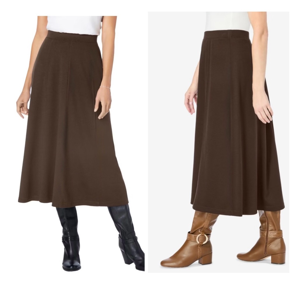 NWT - LAFAYETTE 148 NEW YORK WOOL CASHMER Skirt Brown Size 12